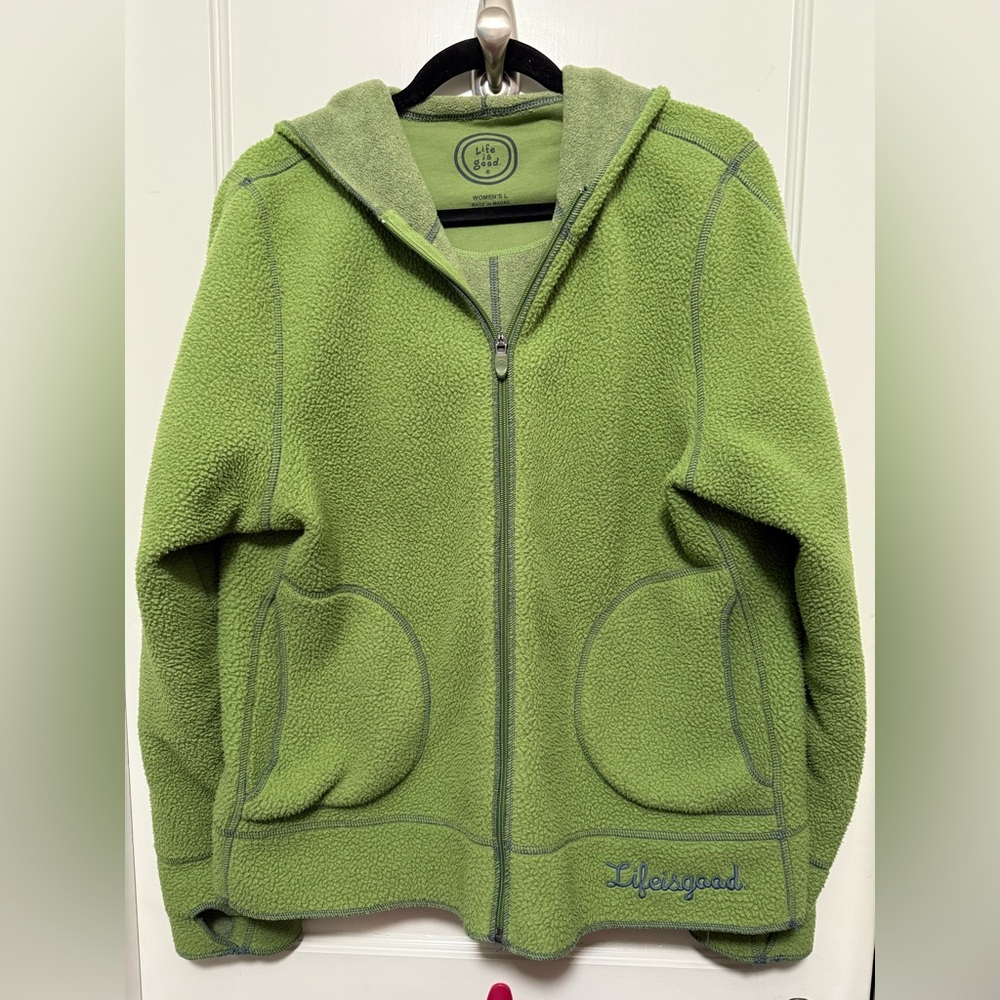 Life is Good Green Zip-Up Hoodie
